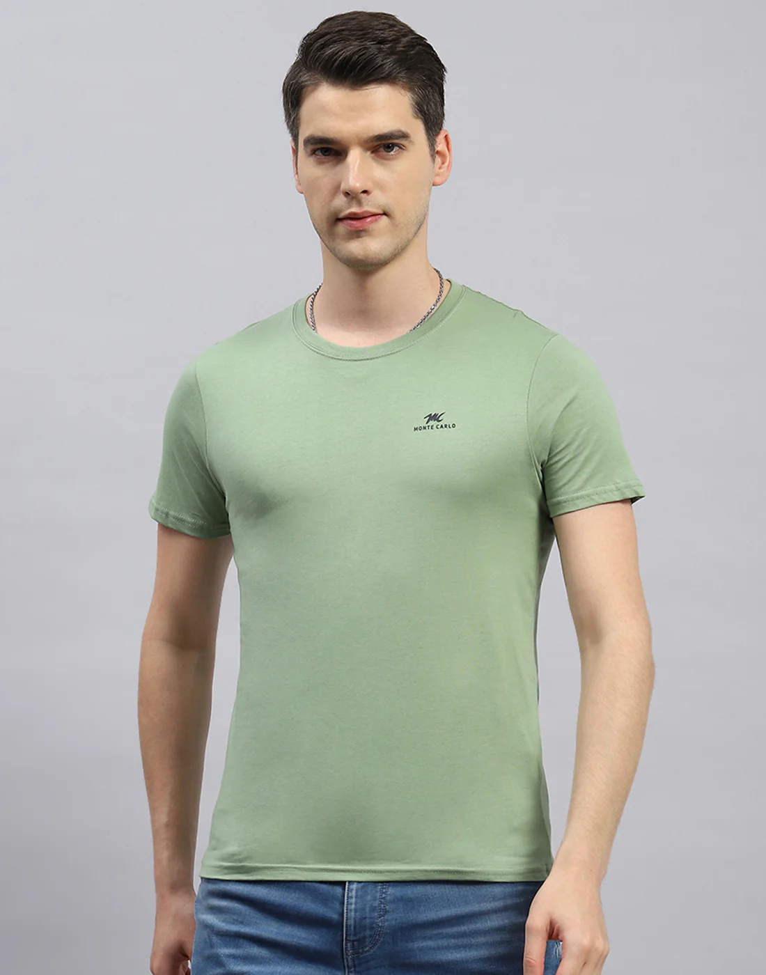 Men Green, Blue & Pink Solid Round Neck Half Sleeve T-Shirt (Pack of 3) - Image 7