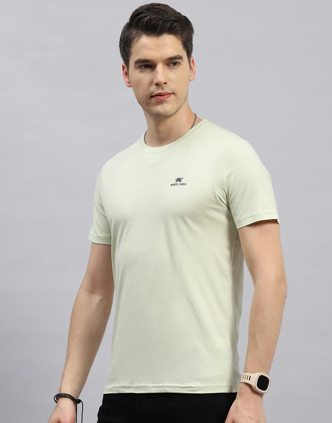 Men Green, Pink & Yellow Solid Round Neck Half Sleeve T-Shirt (Pack of 3) - Image 11