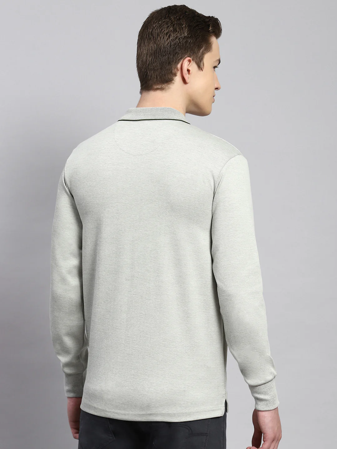 Men Green Plain T-Shirt - Image 5