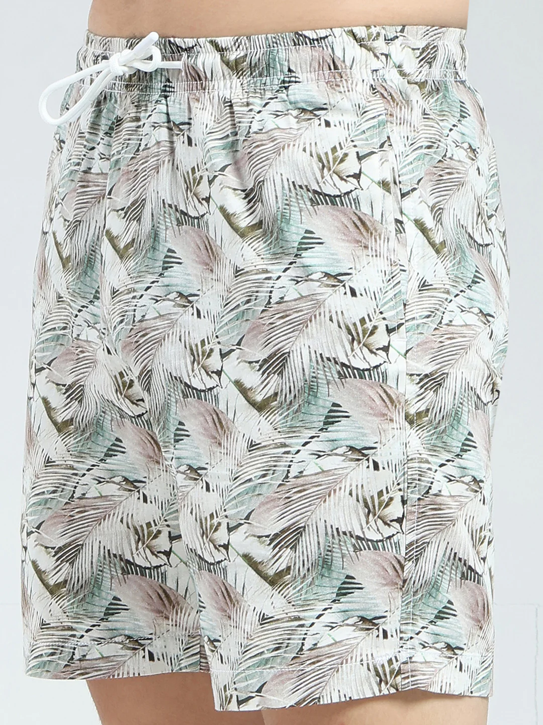 Men Green Printed Collar Half Sleeve Cords Set - Image 9