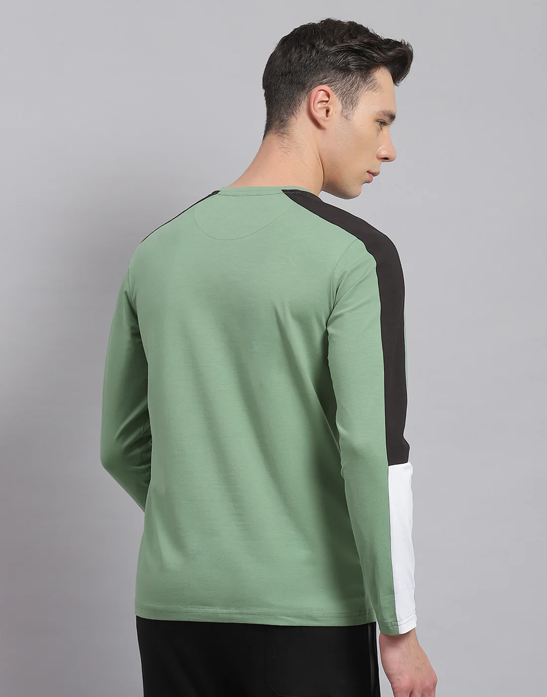Rock.it Men Green Printed Round Neck Full Sleeve Active T-Shirt - Image 6