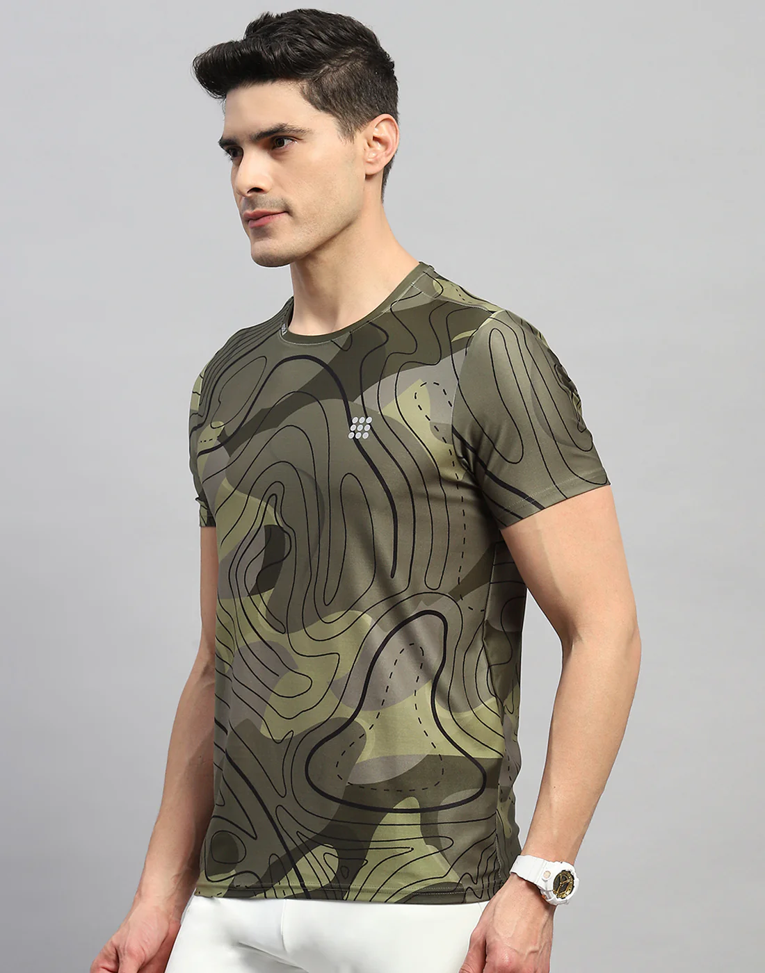 Rock.it Men Green Printed Round Neck Half Sleeve T-Shirt - Image 3