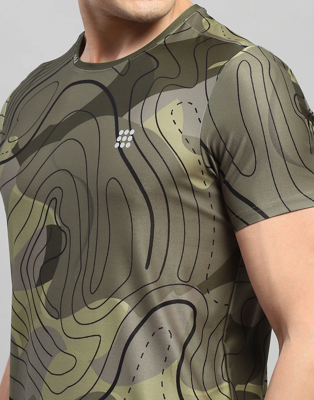 Rock.it Men Green Printed Round Neck Half Sleeve T-Shirt - Image 6