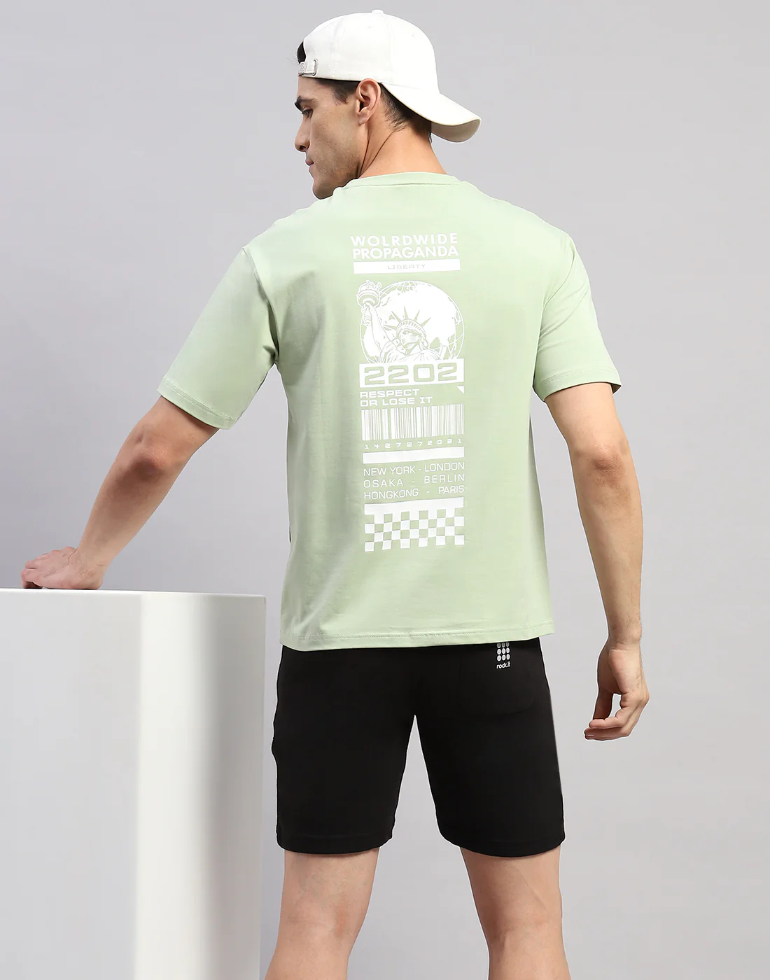 Rock.it Men Green Printed Round Neck Half Sleeve T-Shirt - Image 2