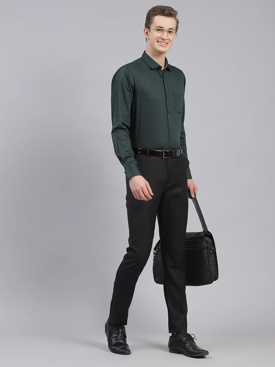 Men Green Printed Shirt - Image 2