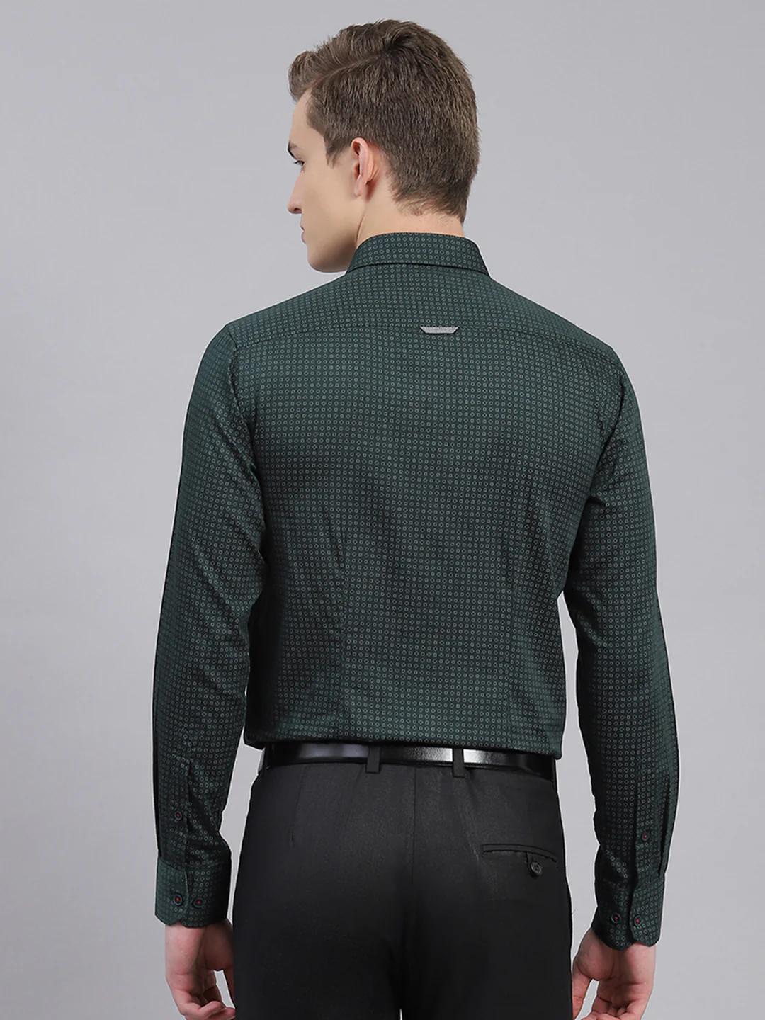 Men Green Printed Shirt - Image 5