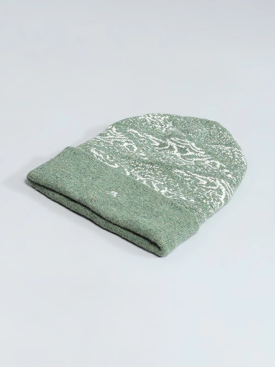 Men Green Self Design Cap - Image 6