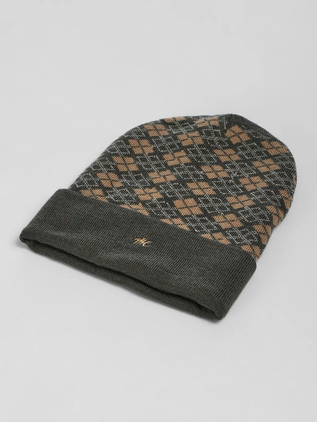 Men Green Self Design Cap - Image 6