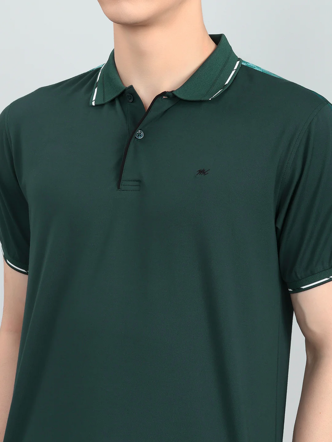 Men Green Solid Collar Half Sleeve Lower Set - Image 5