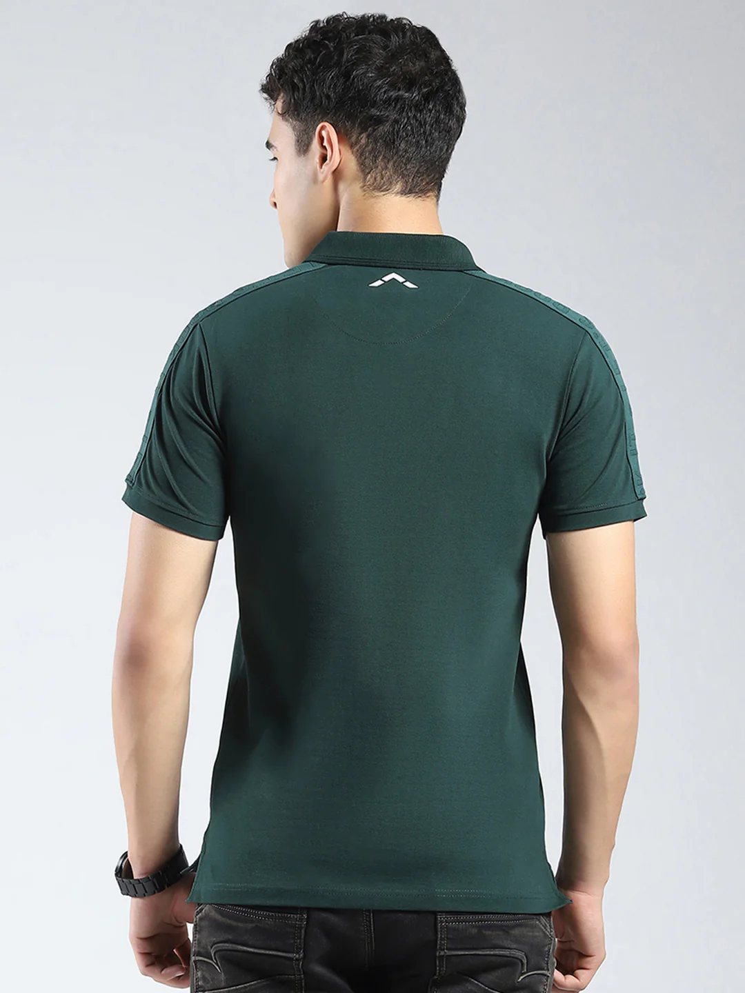 Rock.it Men Green Solid Collar Half Sleeve T-Shirt - Image 5