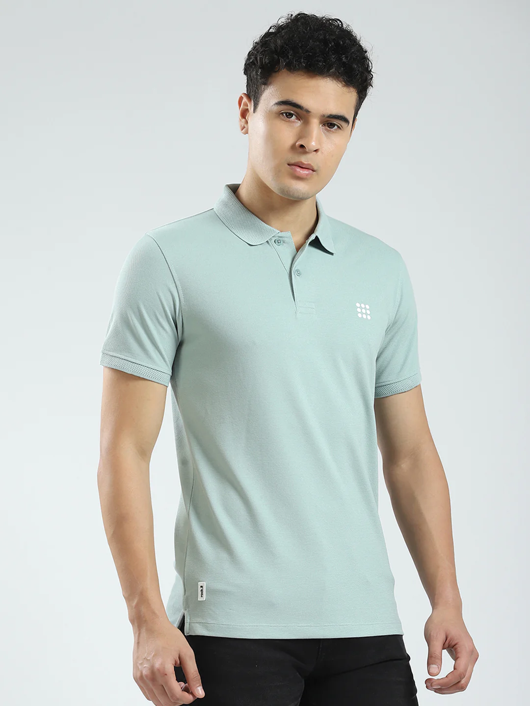 Rock.it Men Green Solid Collar Half Sleeve T-Shirt - Image 4