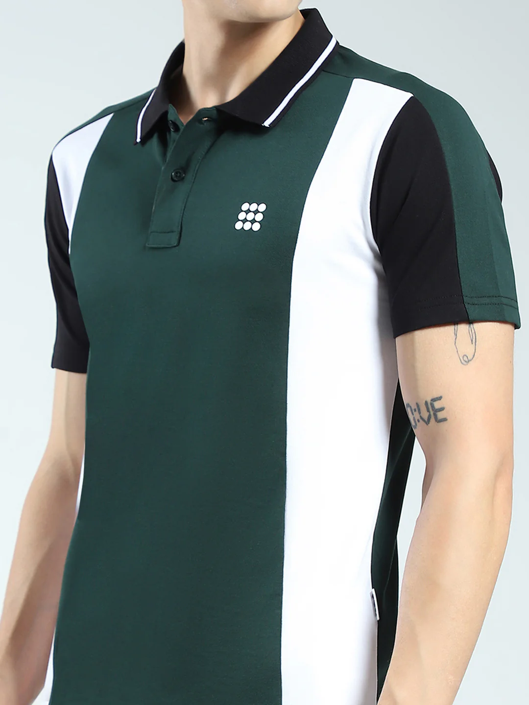 Rock.it Men Green Solid Collar Half Sleeve T-Shirt - Image 7