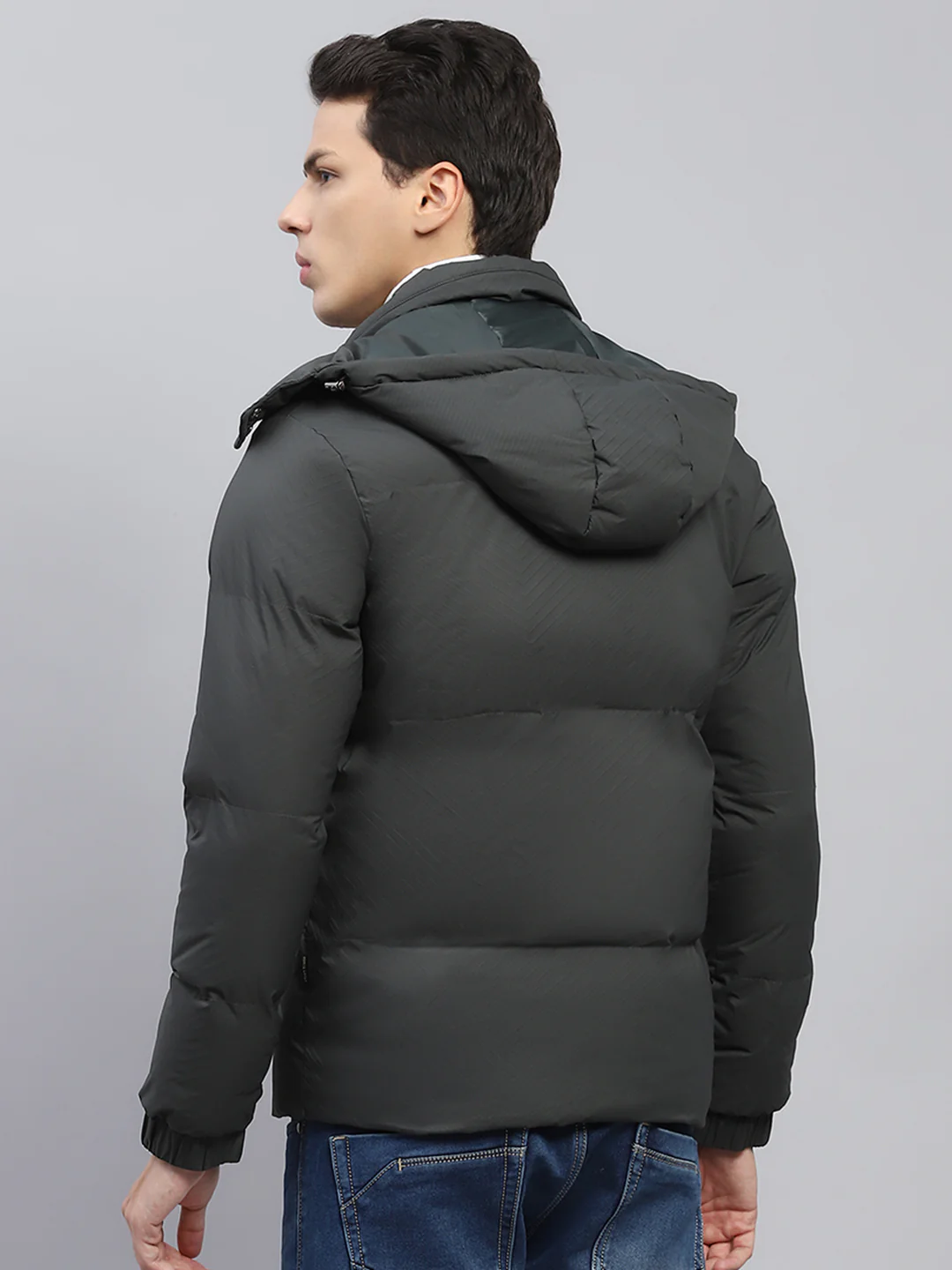 Men Green Solid Detachable Hood Full Sleeve Jacket - Image 7