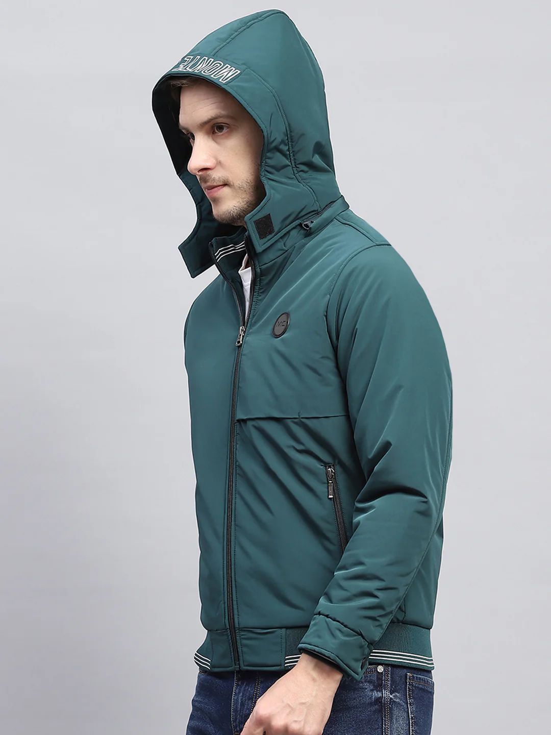 Men Green Solid Detachable Hood Full Sleeve Jacket - Image 7