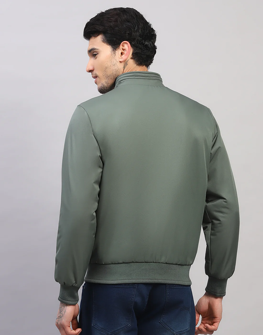 Men Green Solid Full Sleeve Jacket - Image 4