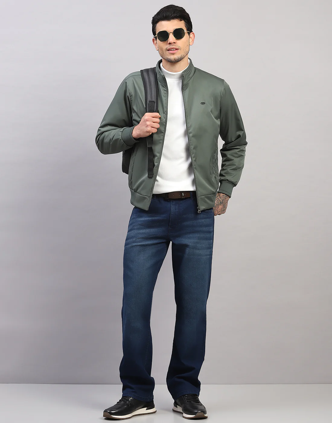 Men Green Solid Full Sleeve Jacket - Image 6