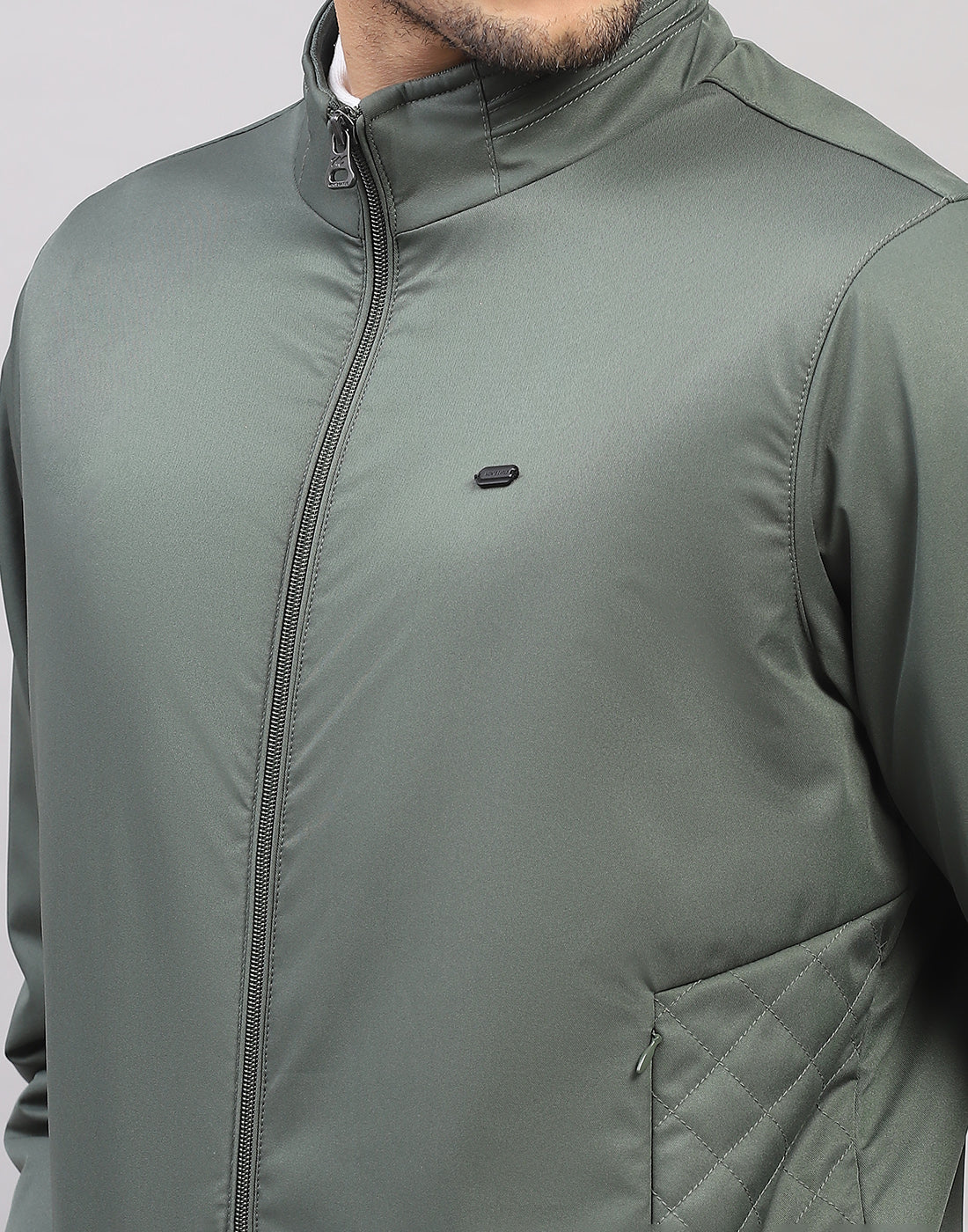 Men Green Solid Full Sleeve Jacket - Image 7