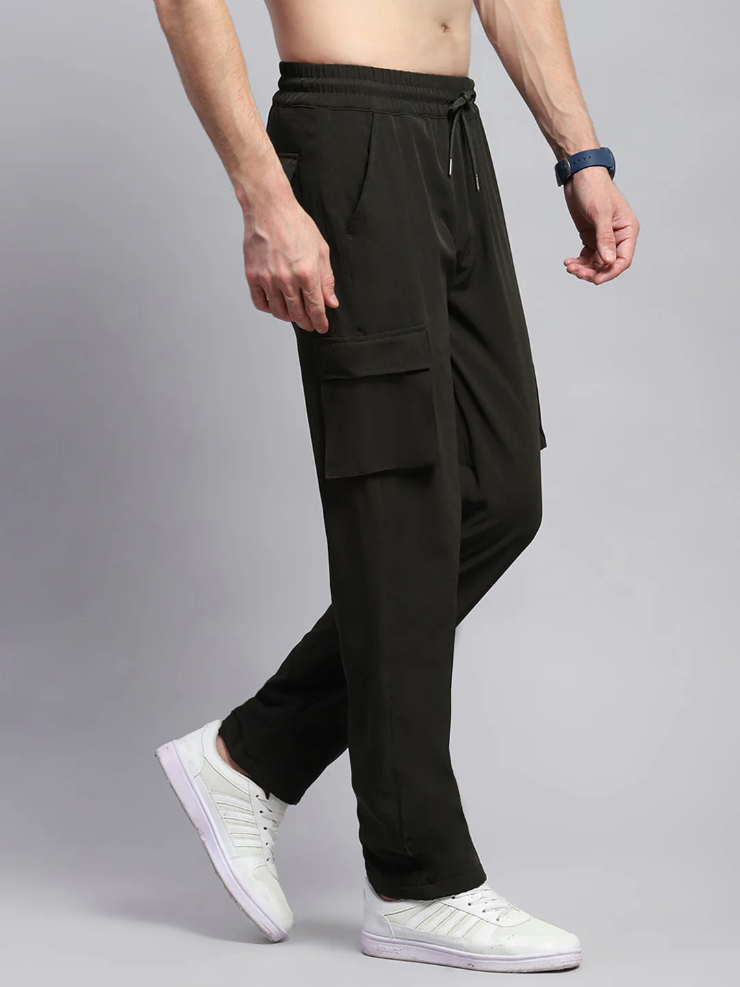 Men Green Solid Regular Fit Lower - Image 4