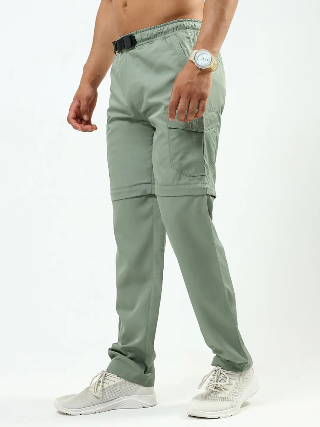Men Green Solid Regular Fit Lower - Image 3