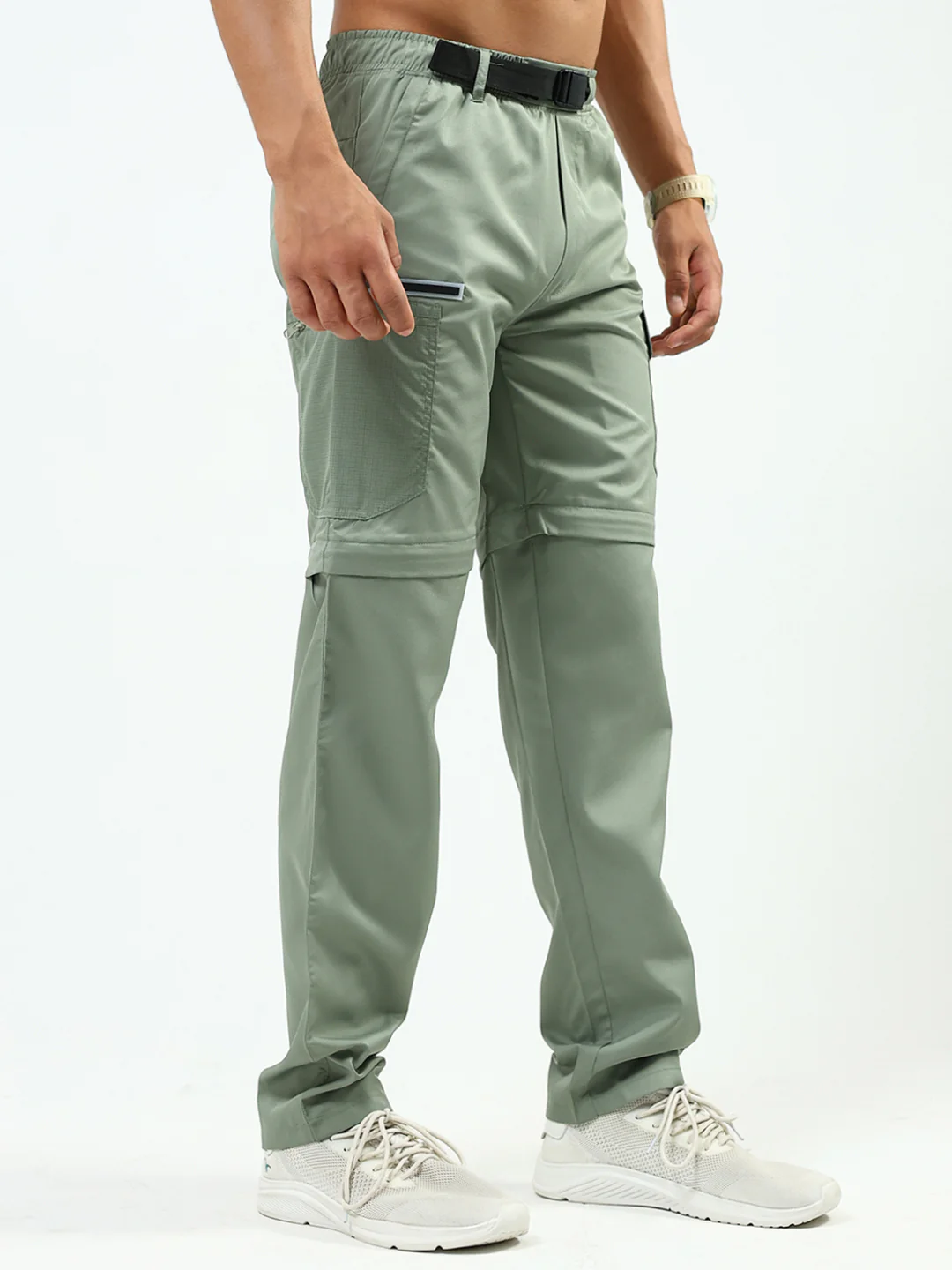 Men Green Solid Regular Fit Lower - Image 4