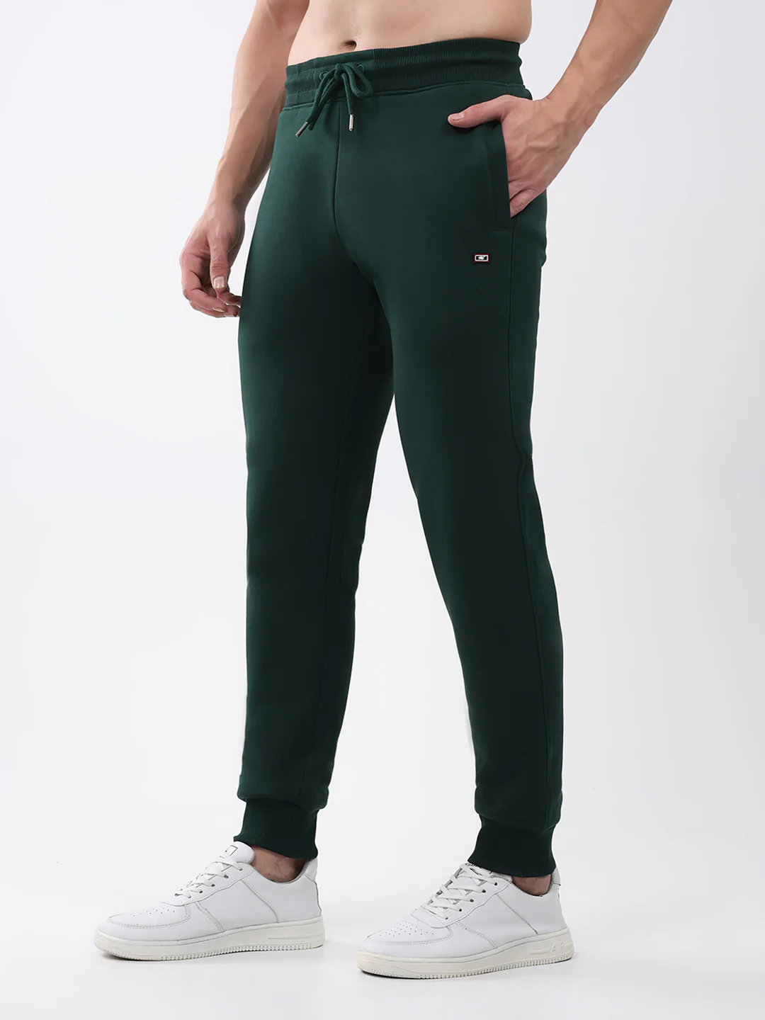 Men Green Solid Regular Fit Winter Lower - Image 3