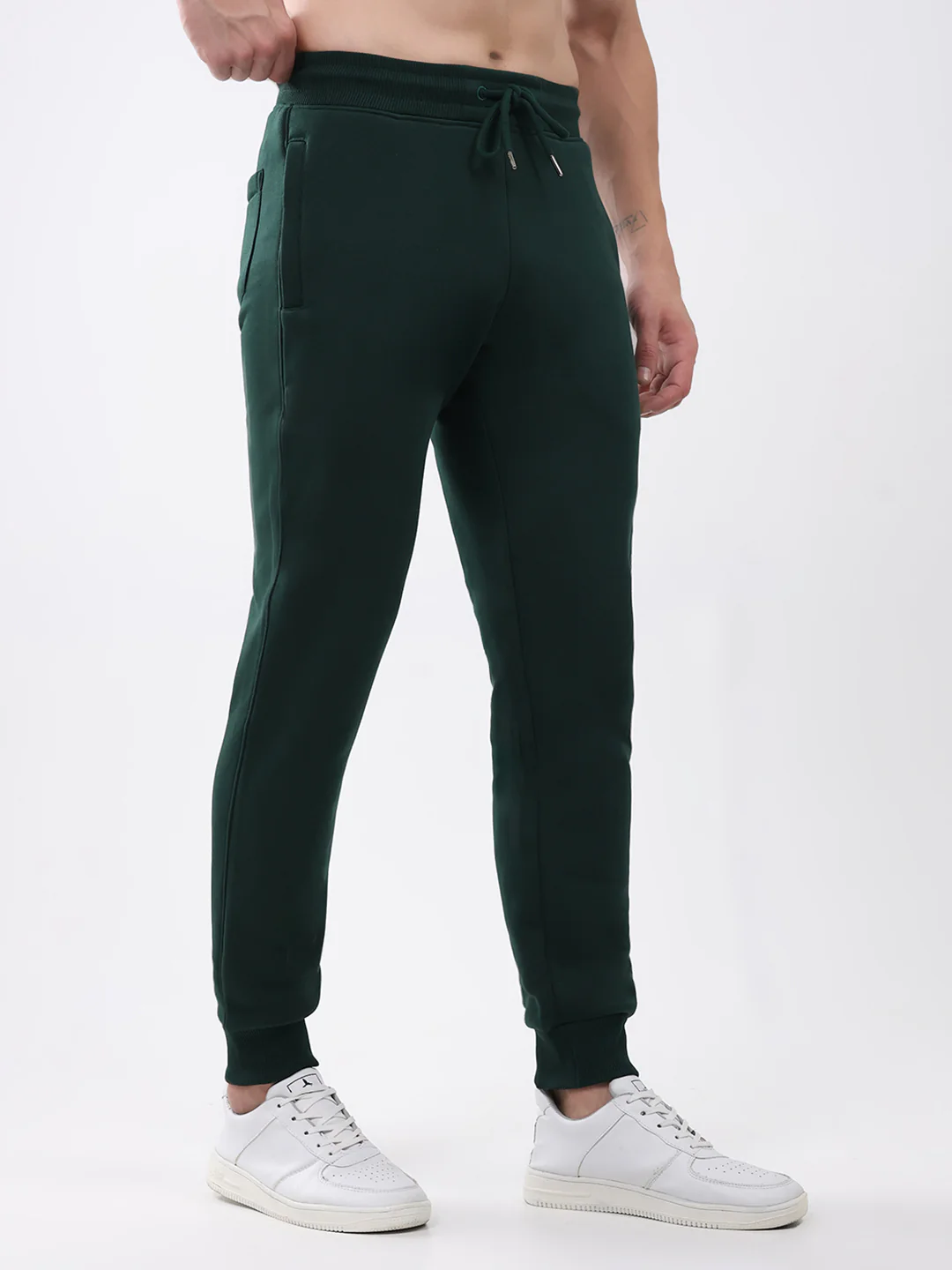 Men Green Solid Regular Fit Winter Lower - Image 4
