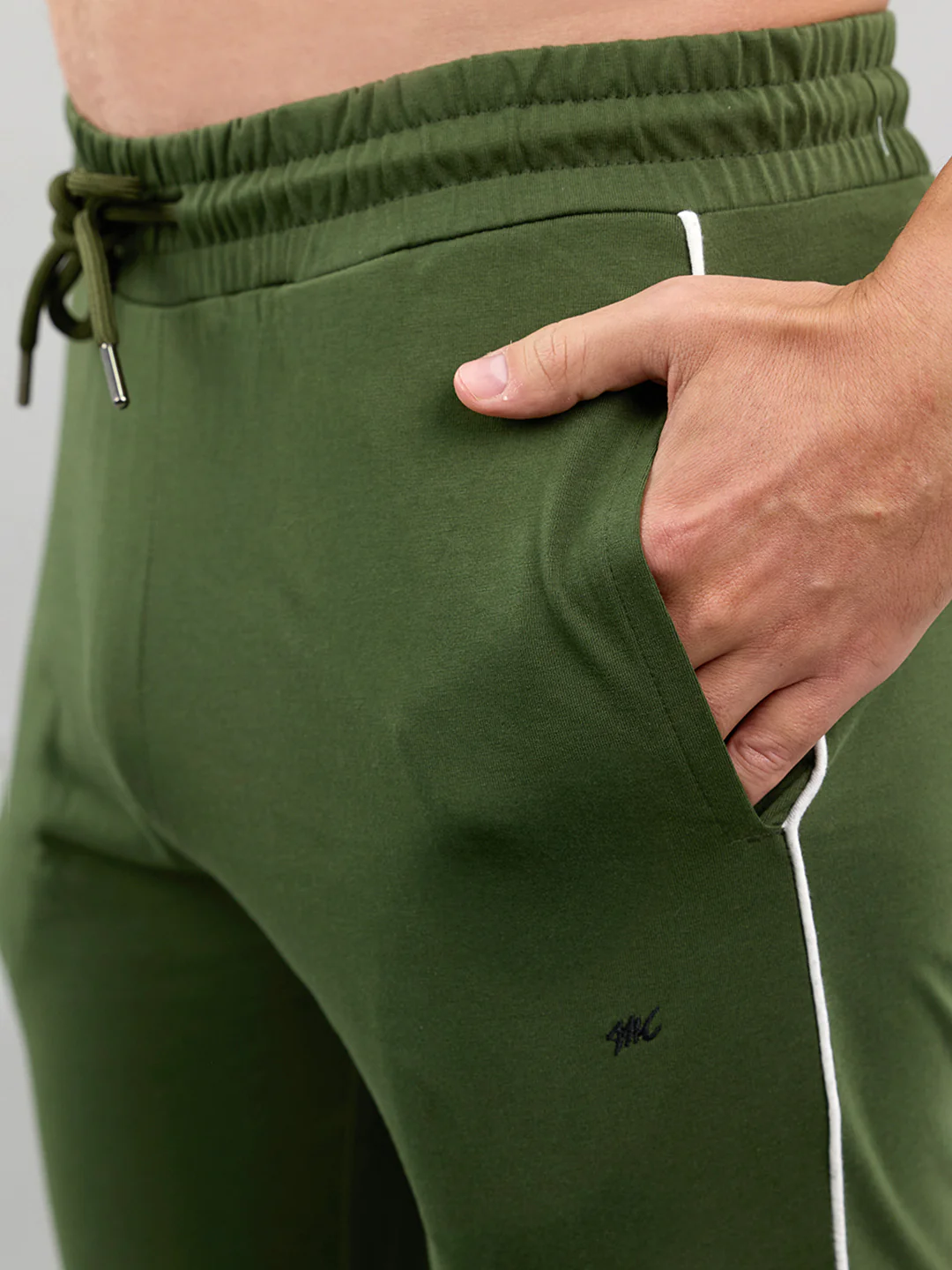 Men Green Solid Round Neck Half Sleeve Lower Set - Image 7