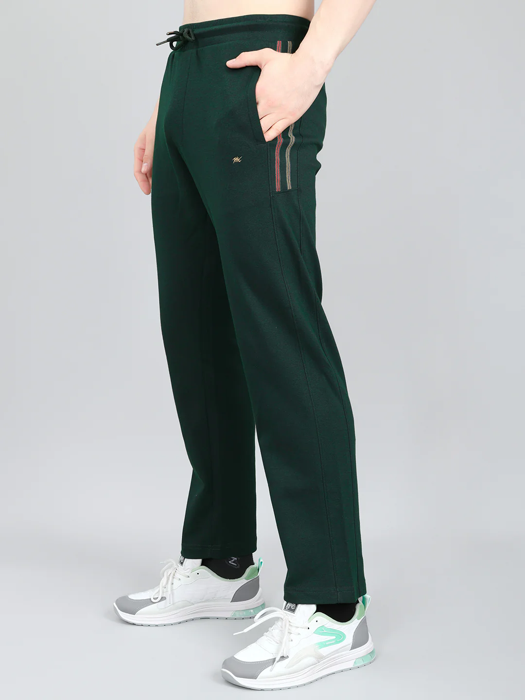 Men Green Solid Round Neck Half Sleeve Lower Set - Image 8
