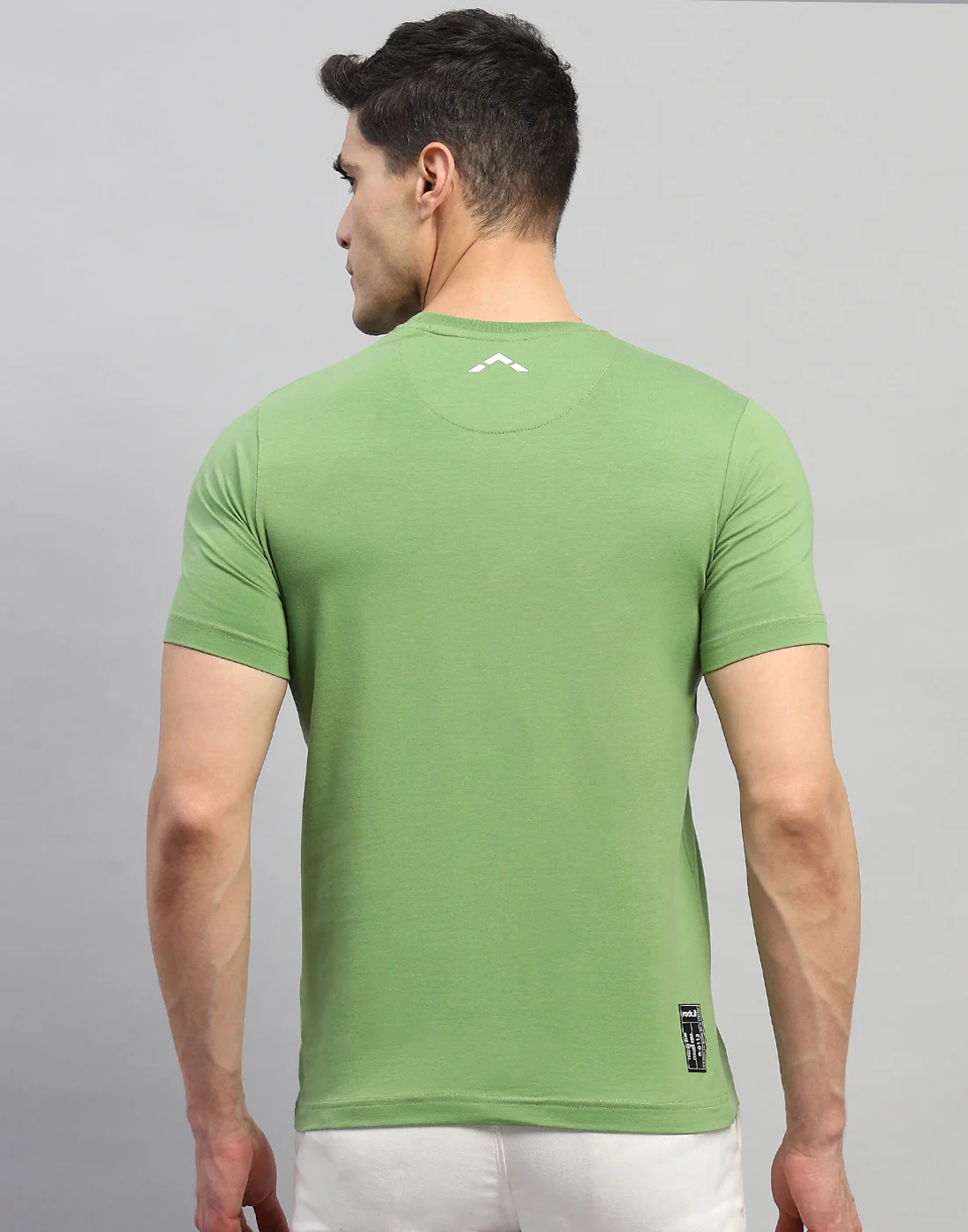 Rock.it Men Green Solid Round Neck Half Sleeve T-Shirt - Image 5