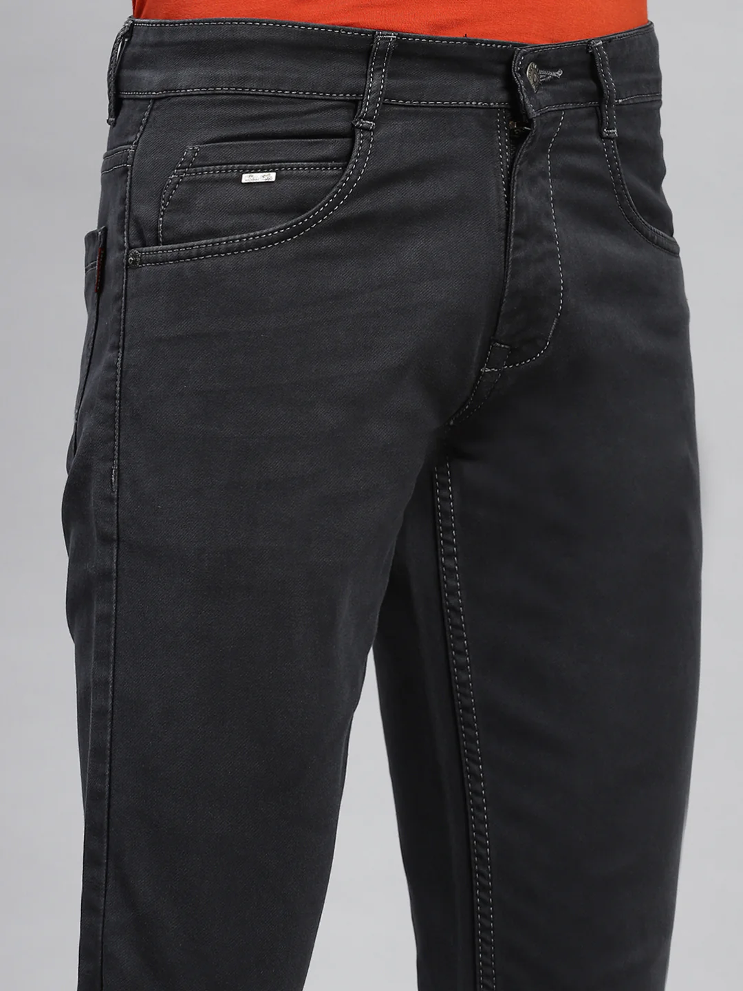 Men Grey Narrow Fit Denim - Image 6