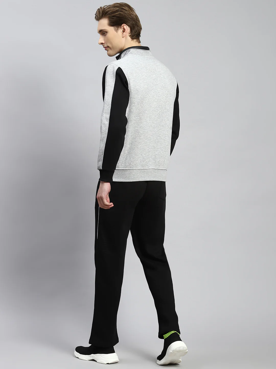 Men Grey Plain Tracksuit - Image 5