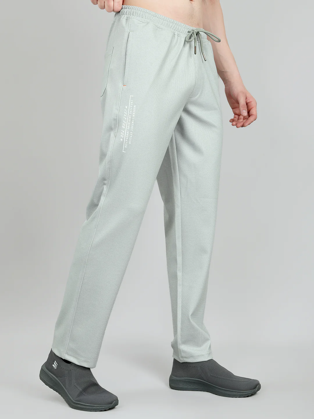 Men Grey Polka Dots Regular Fit Lower - Image 3