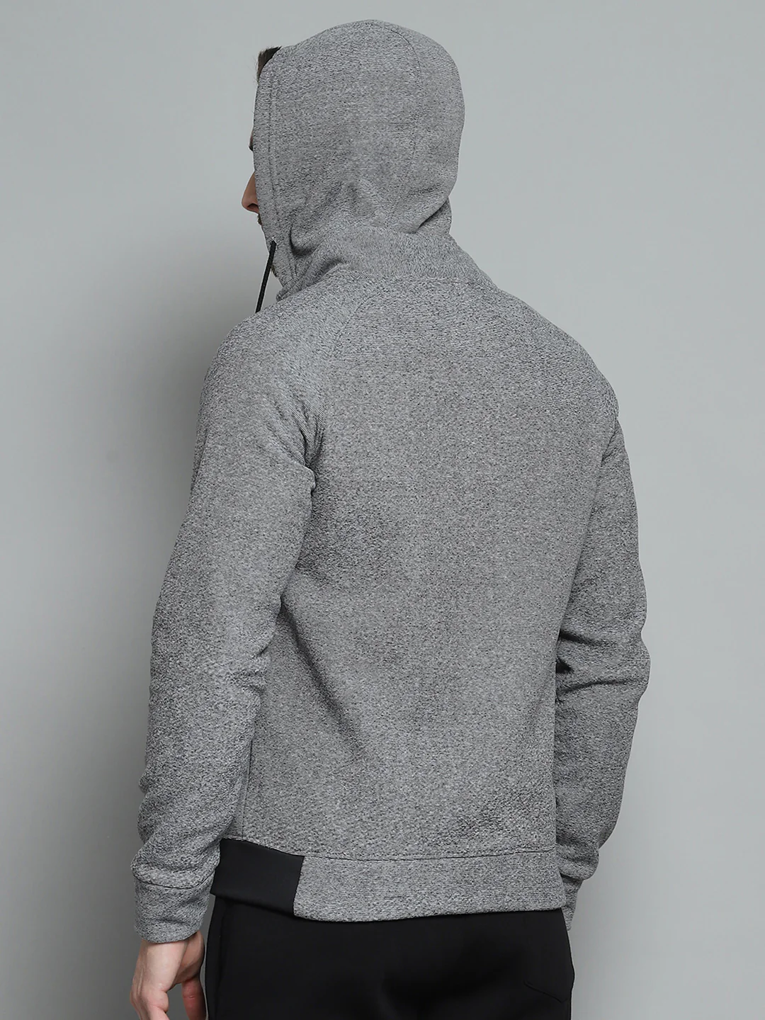 Rock.it Men Grey Printed Hooded Full Sleeve Sweatshirt - Image 5