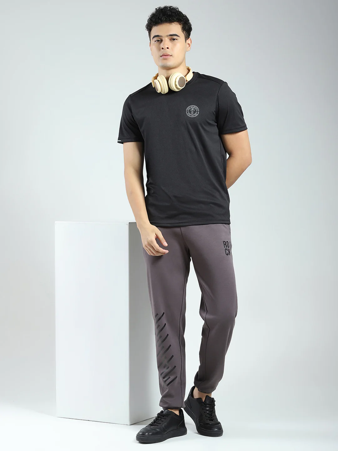 Rock.it Men Grey Printed Regular Fit Jogger - Image 2