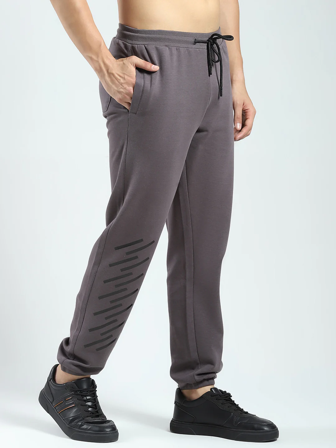 Rock.it Men Grey Printed Regular Fit Jogger - Image 4