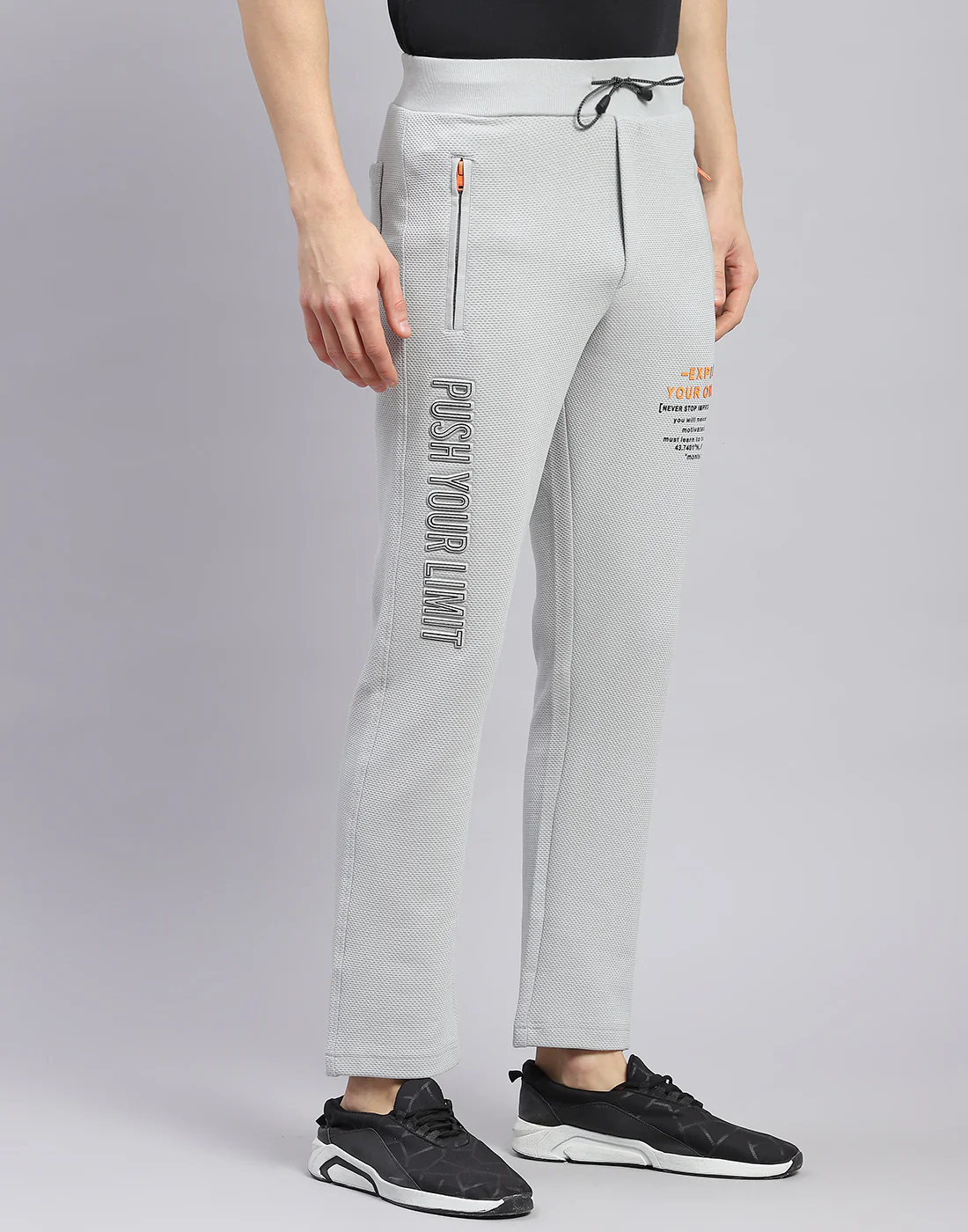 Men Grey Printed Regular Fit Winter Lower - Image 4
