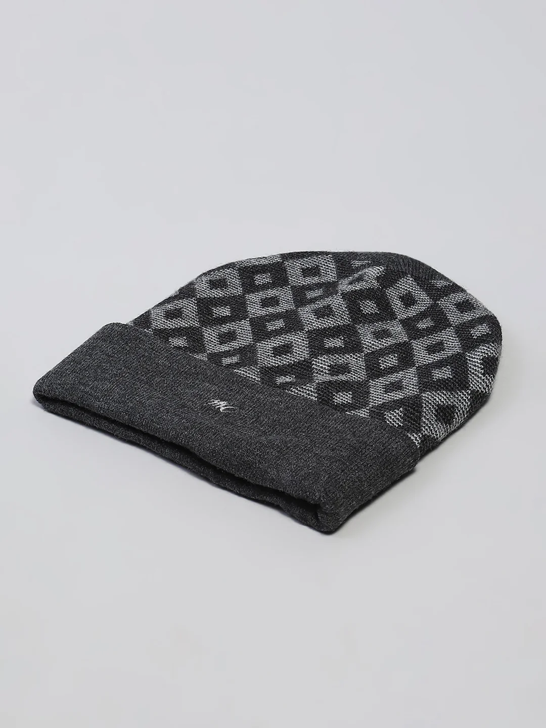 Men Grey Self Design Cap - Image 6