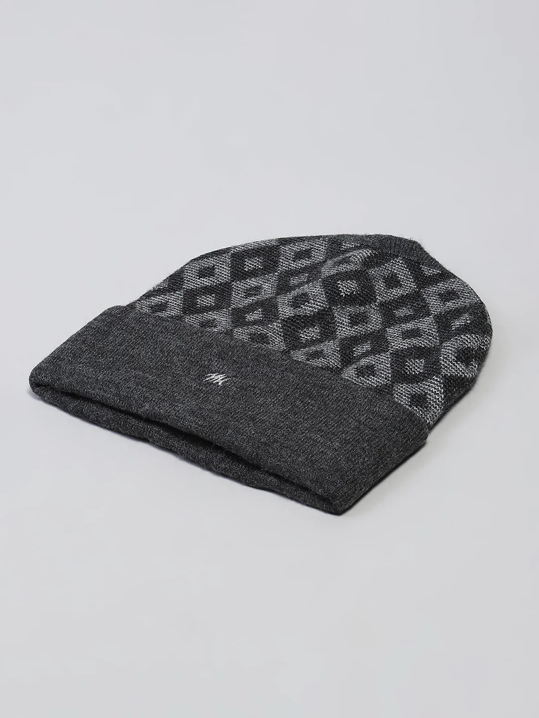 Men Grey Self Design Cap - Image 6