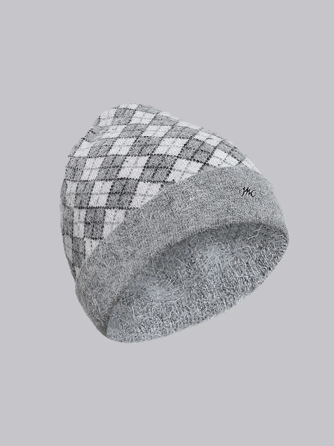 Men Grey Self Design Cap - Image 2