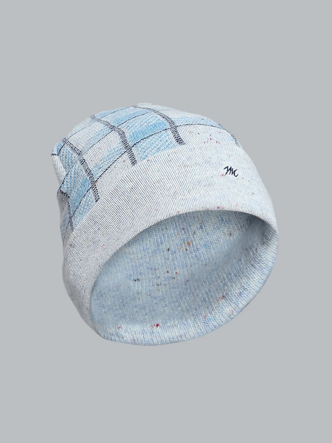 Men Grey Self Design Cap - Image 2