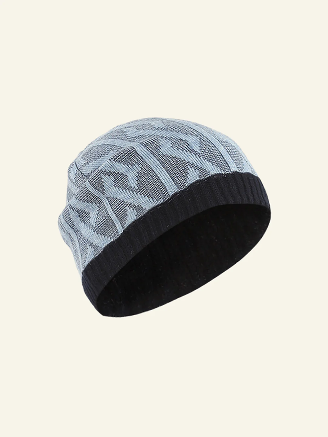 Men Grey Self Design Cap - Image 2