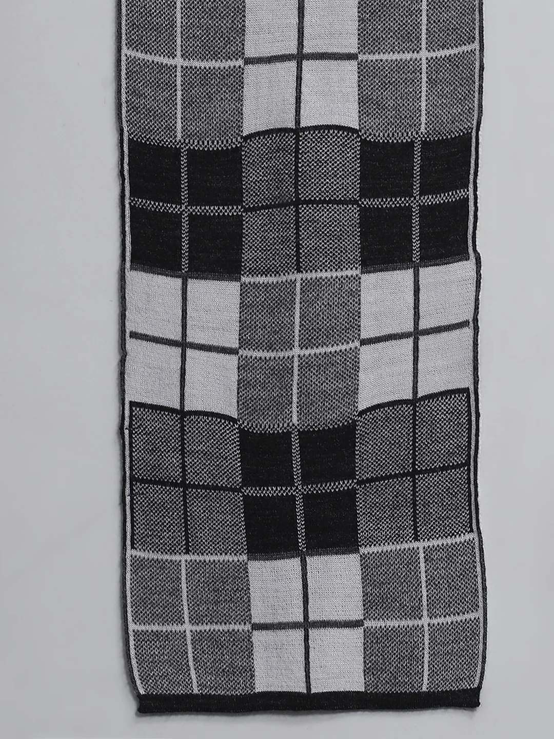 Men Grey Self Design Muffler - Image 7