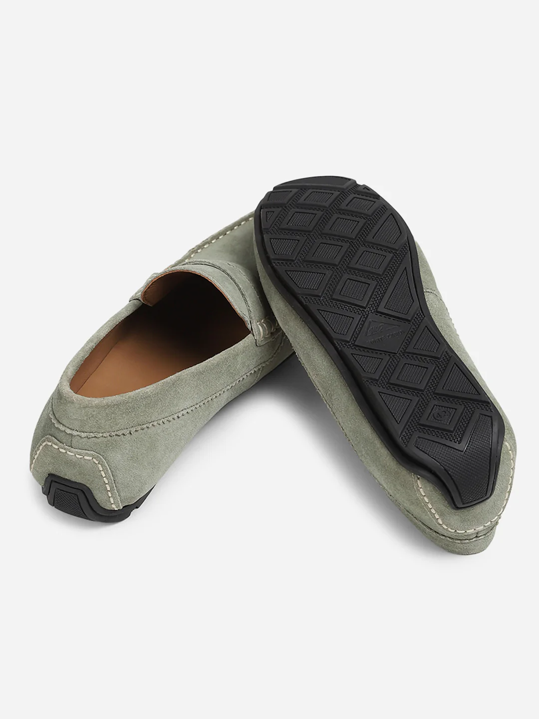 Men Grey Slip-On Genuine Leather Loafer - Image 8