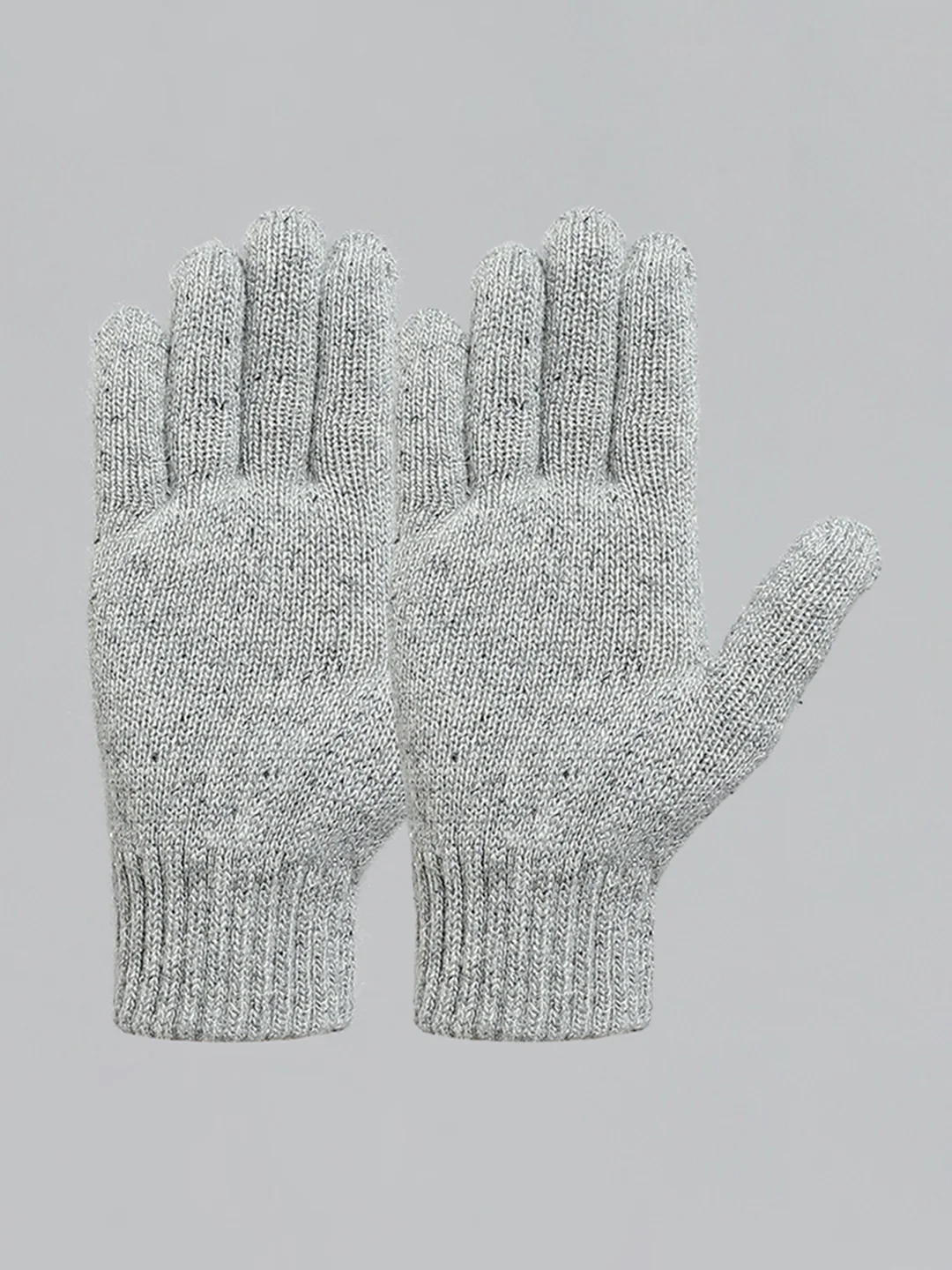 Men Grey Solid Gloves - Image 3