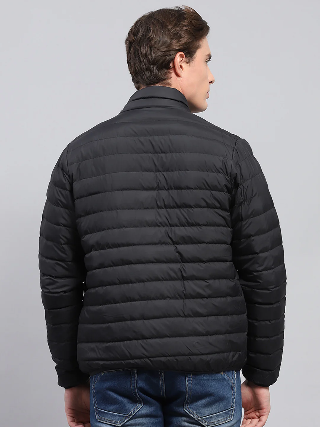 Men Grey Solid Hooded Full Sleeve Pullover - Image 5