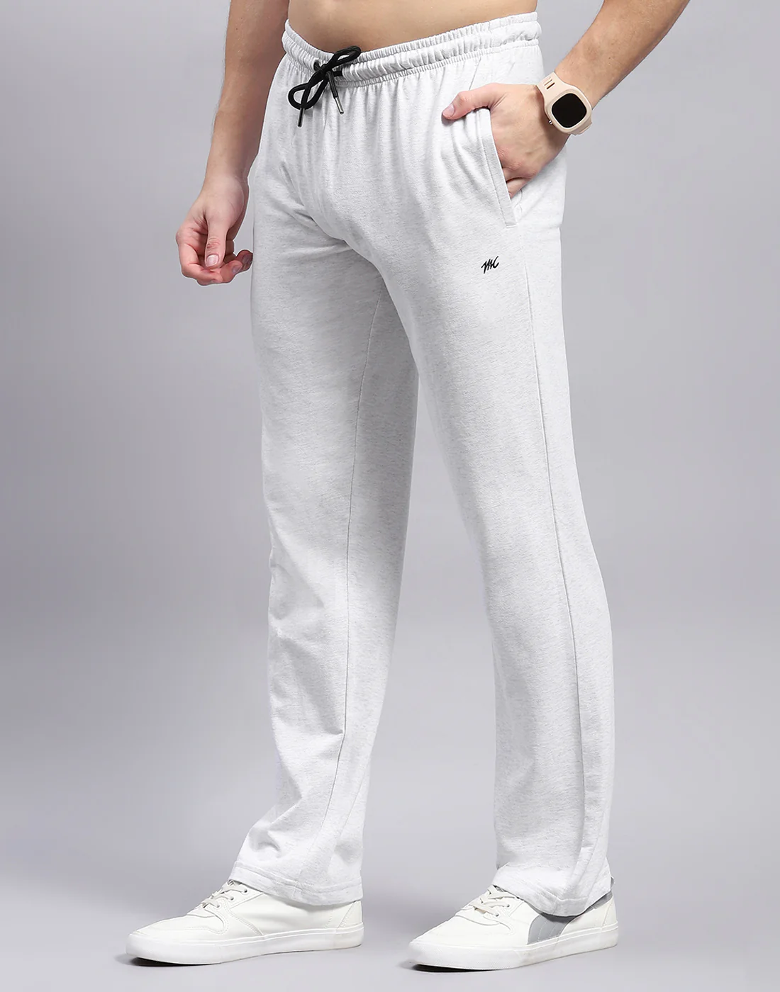 Men Grey Solid Polo Collar Half Sleeve Lower Set - Image 7