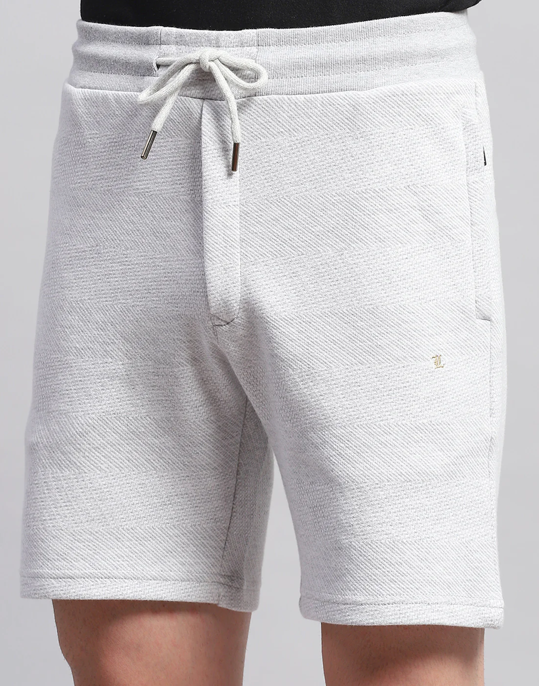 Men Grey Solid Regular Fit Bermuda - Image 6