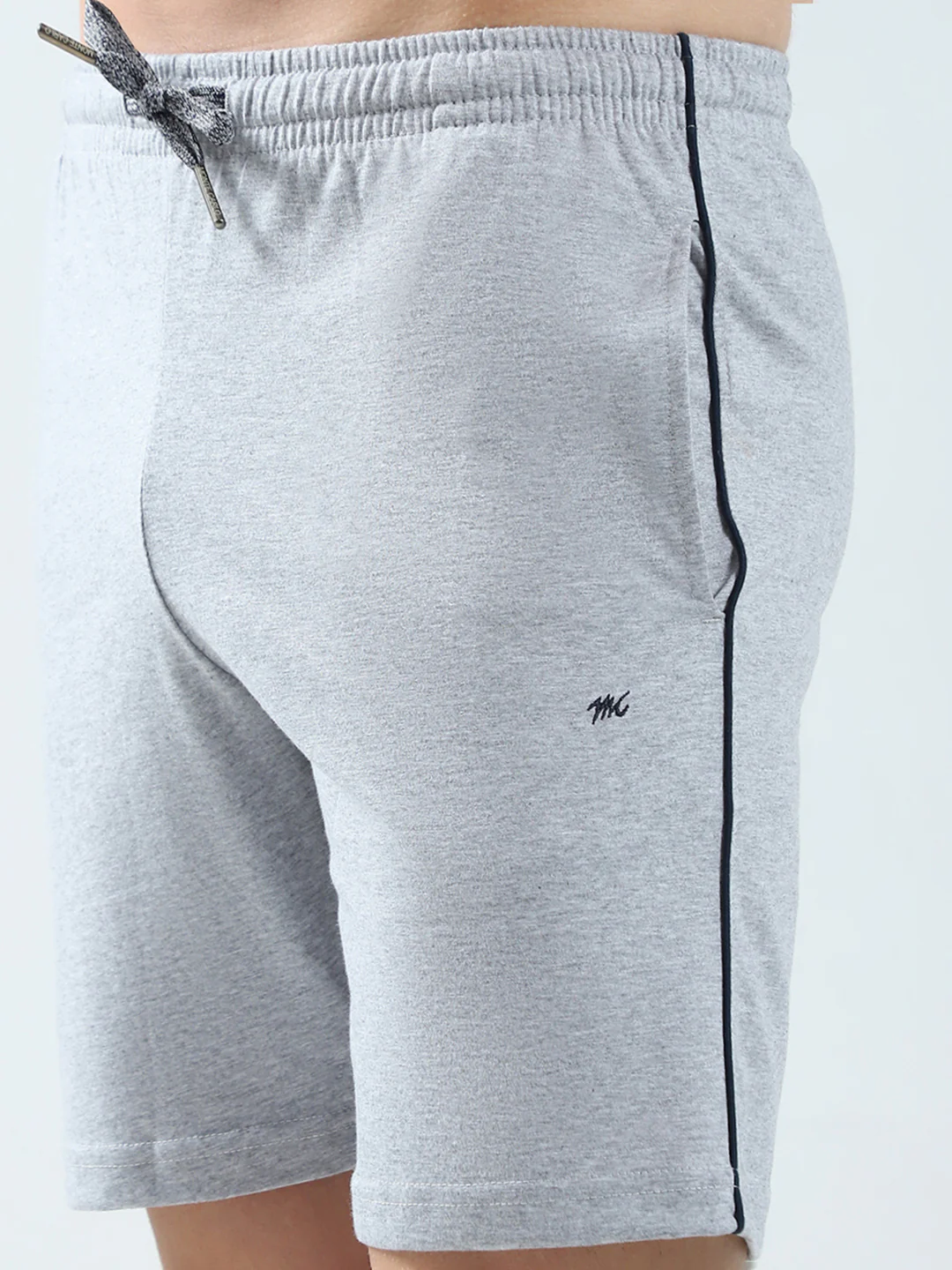 Men Grey Solid Regular Fit Bermuda - Image 6