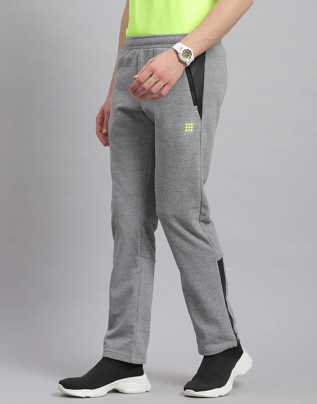 Rock.it Men Grey Solid Regular Fit Winter Lower - Image 3