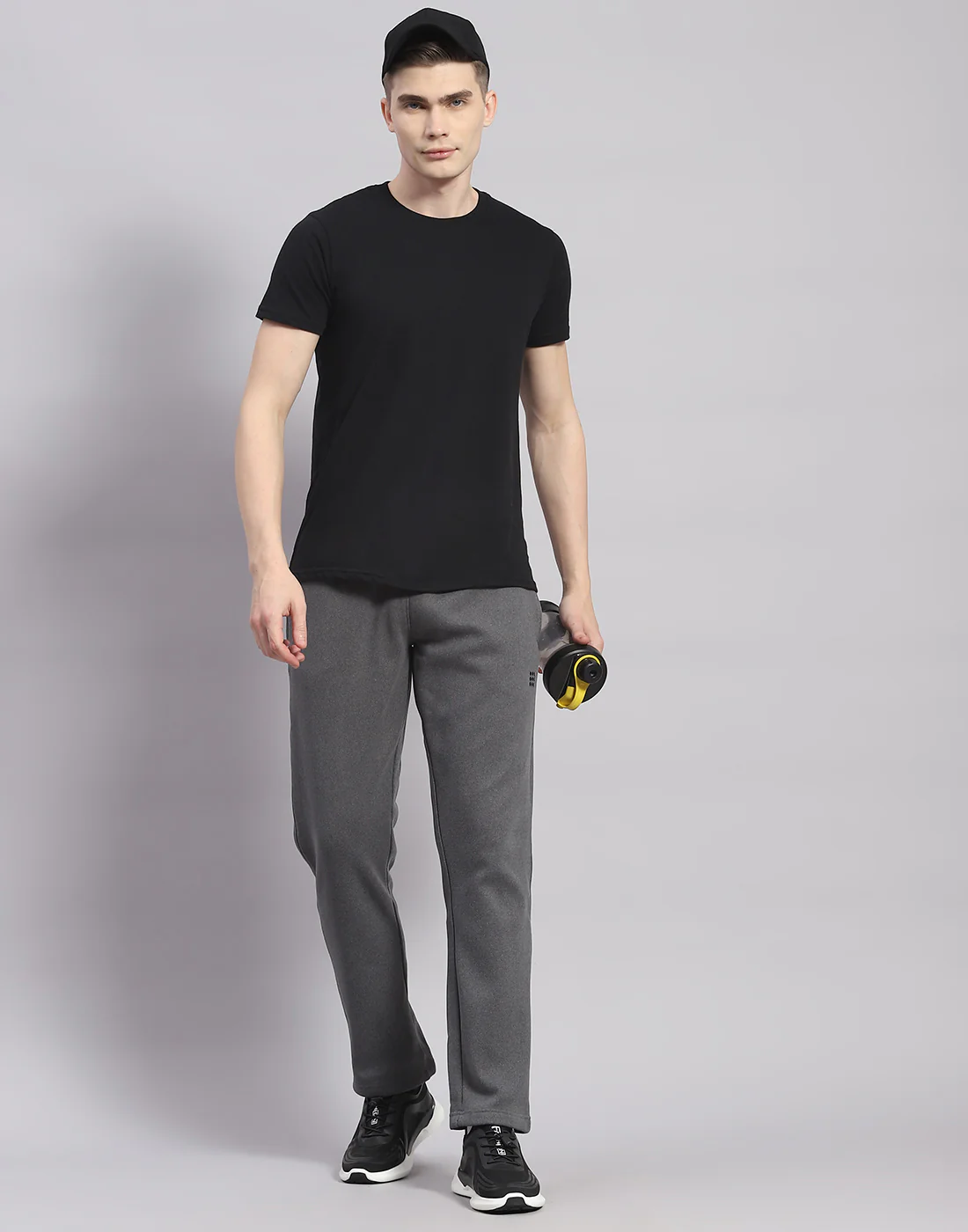 Rock.it Men Grey Solid Regular Fit Lower